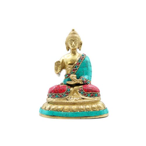 Bronz Buddha Szobor - Áldás - 15cm