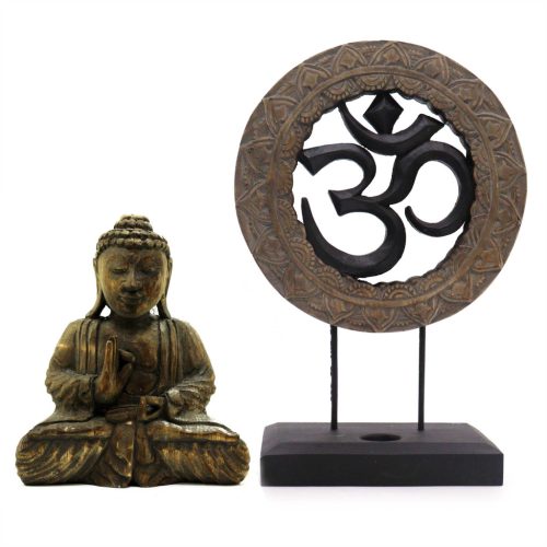 Buddha Feng Shui Együttes - Om - Szürke és Fekete