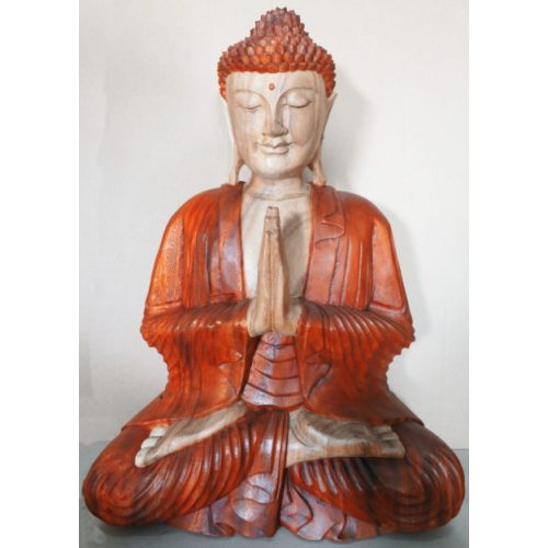 Kézműves Buddha Szobor-Üdvözlő-60cm