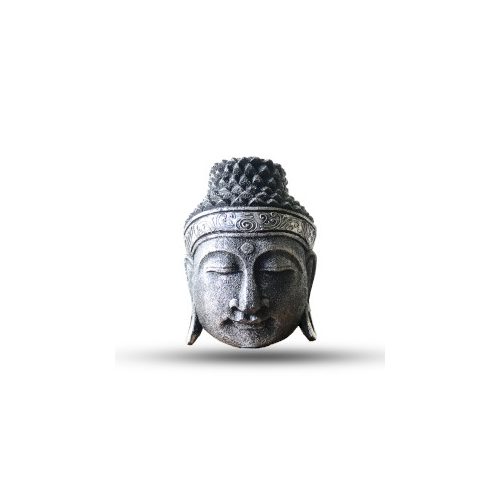 Dekorációs Buddha Fej - 25cm - Ezüst