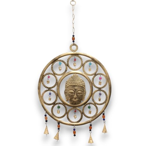 Indiai Harangjáték - Nagy Buddha Arc, 15 Csengő  - 36cm